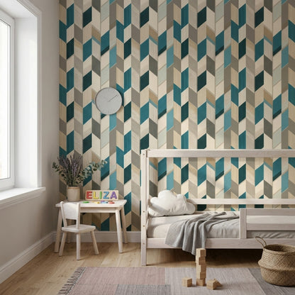 Mid Century Modern Wallpaper Modern Geometric Abstract Removable Wall Decor