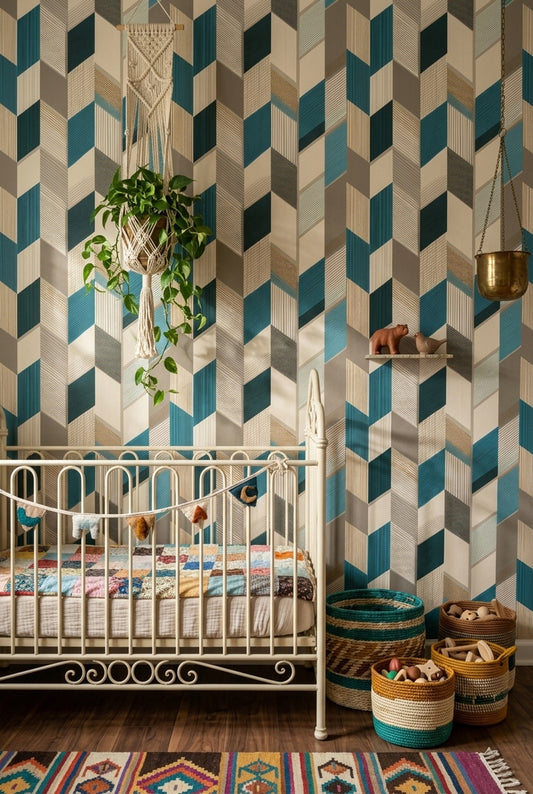 Mid Century Modern Wallpaper Modern Geometric Abstract Removable Wall Decor
