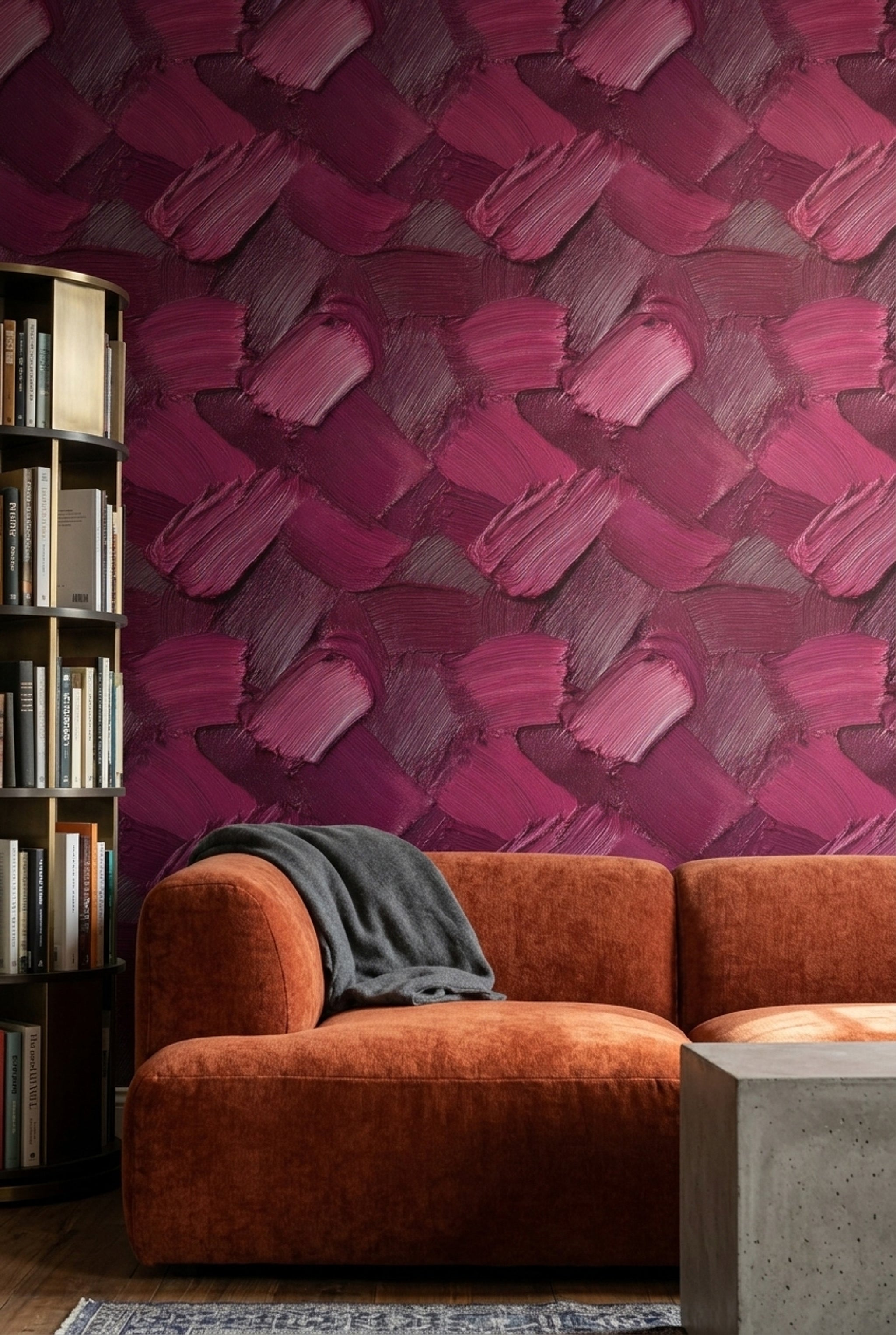 Impasto Wallpaper Thick Paint Texture Removable Palette Knife Strokes Wall Double Roll
