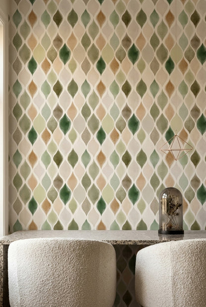 Paper Texture Wallpaper Watercolor Trellis Removable Wall Decor