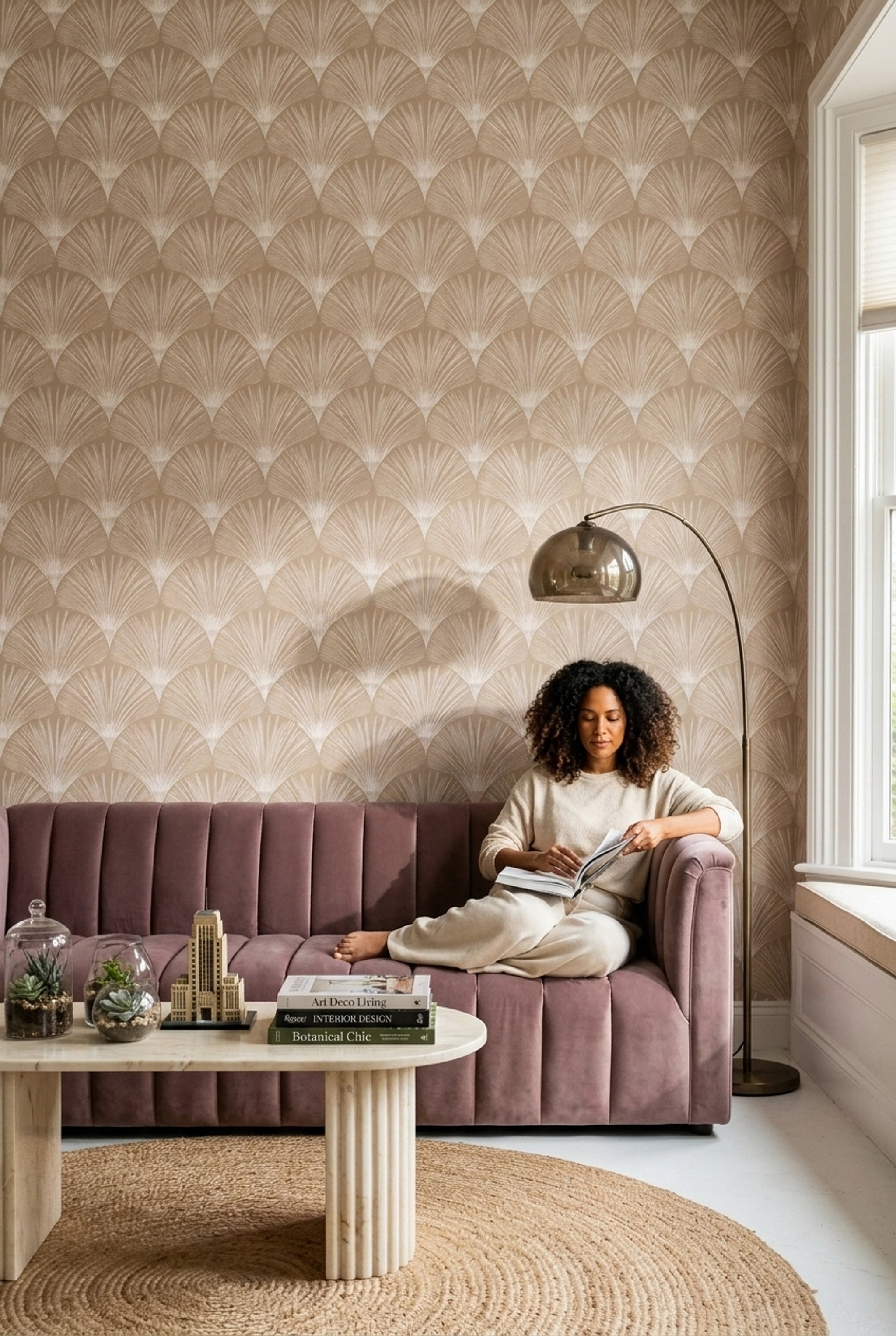 Background White Wallpaper Ivory Beige Removable Wall Decor