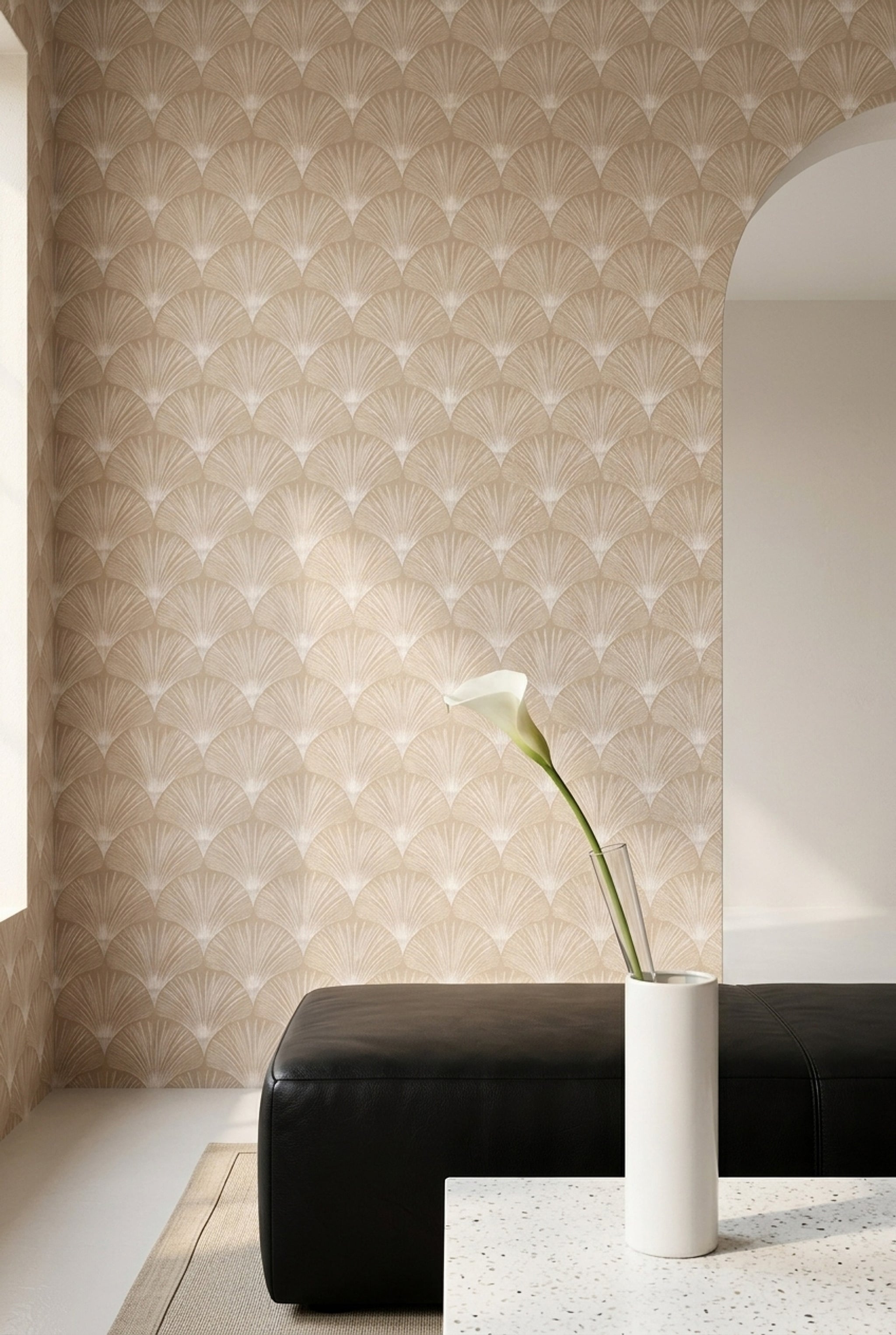 Background White Wallpaper Ivory Beige Removable Wall Decor