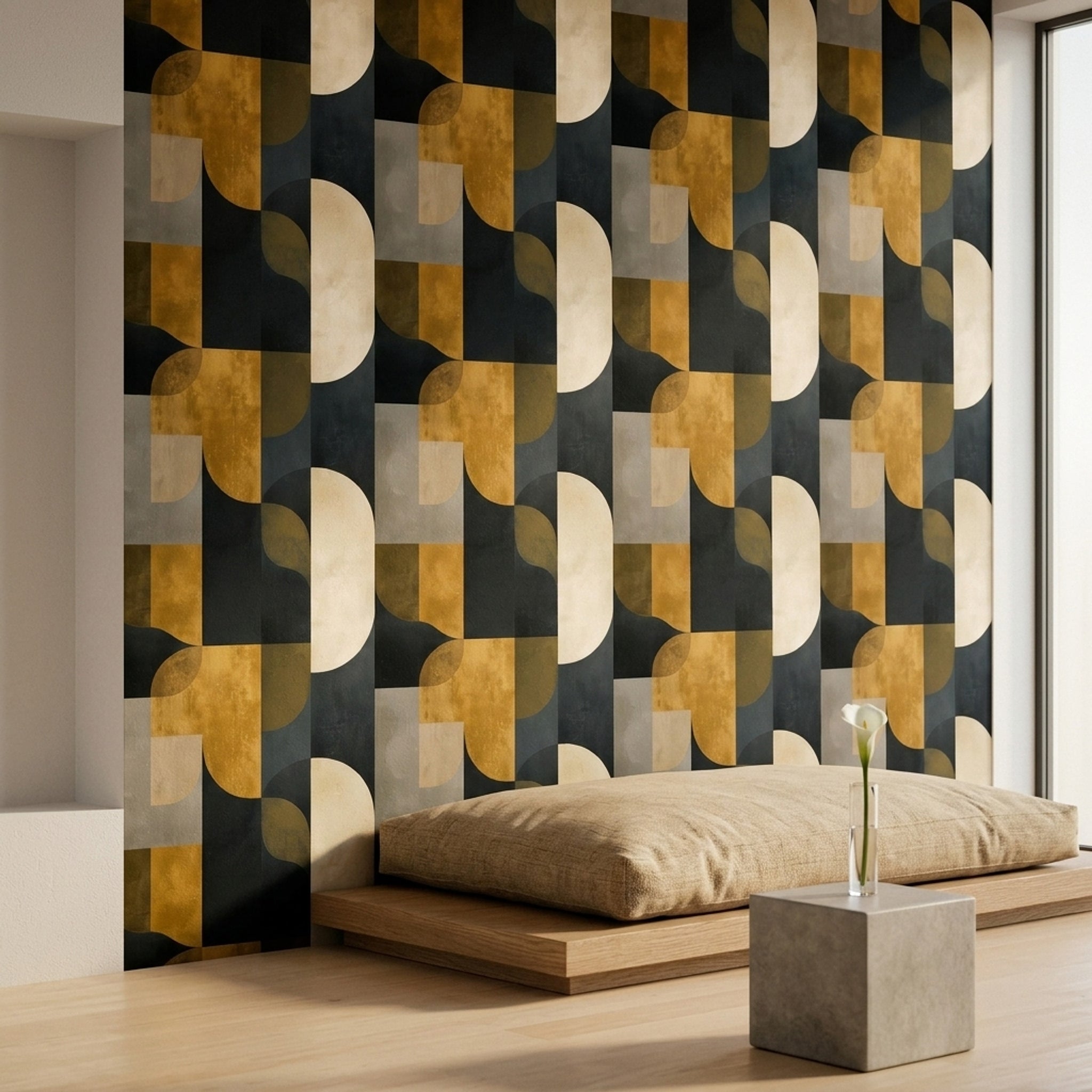 Mid Century Modern Wallpaper Retro Modern Decorative Mural