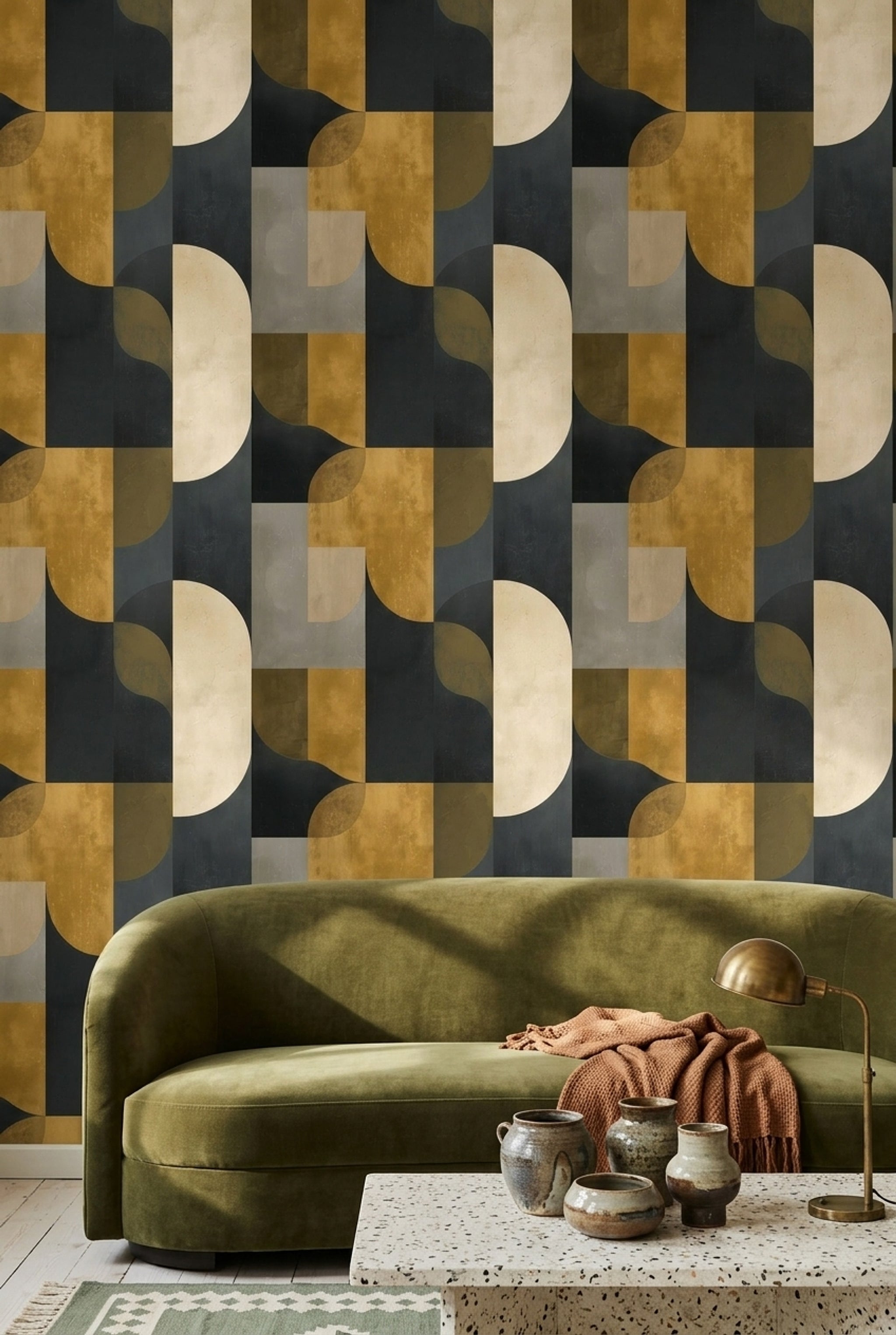 Mid Century Modern Wallpaper Retro Modern Decorative Mural