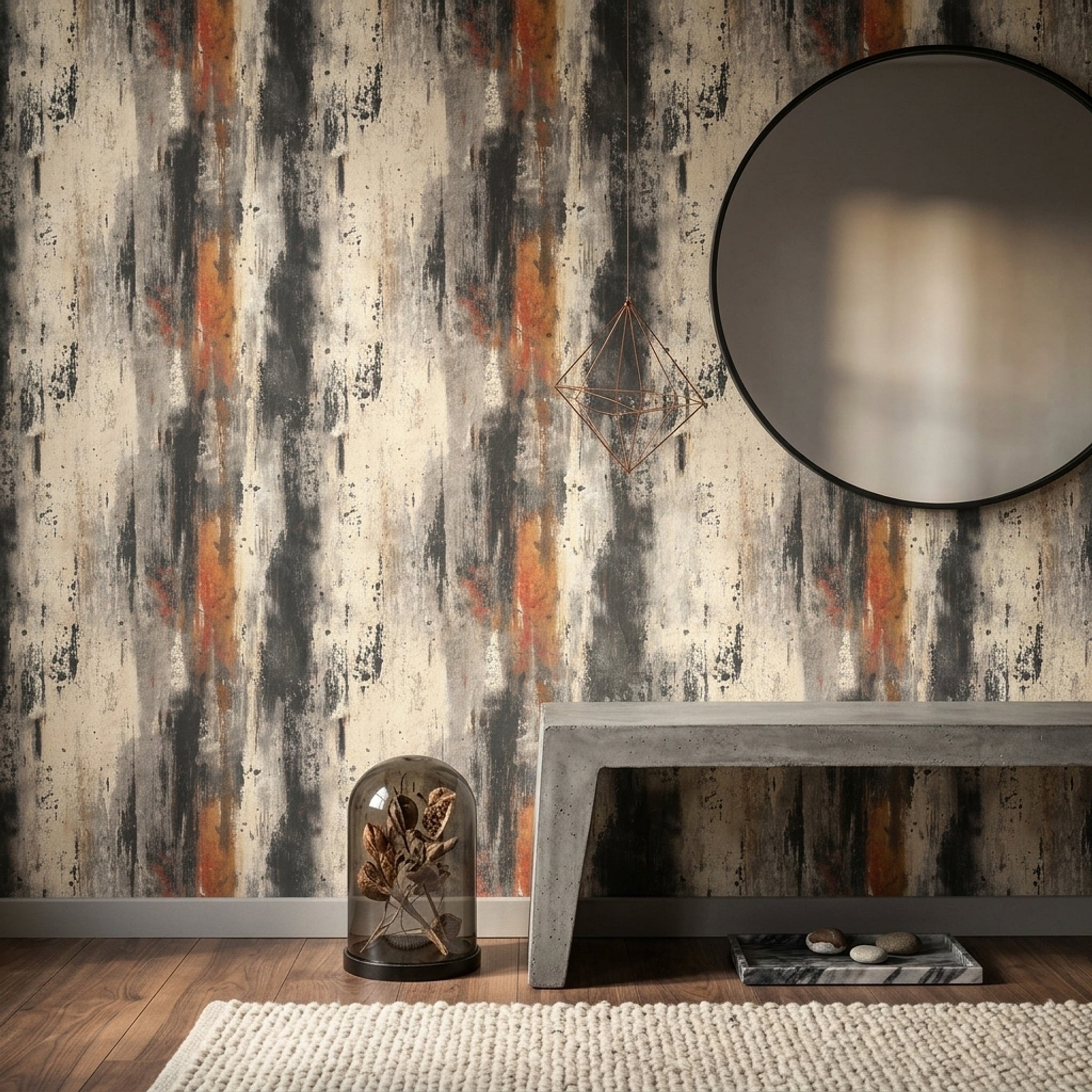 Grunge Texture Wallpaper Industrial Abstract Removable Wall Decor