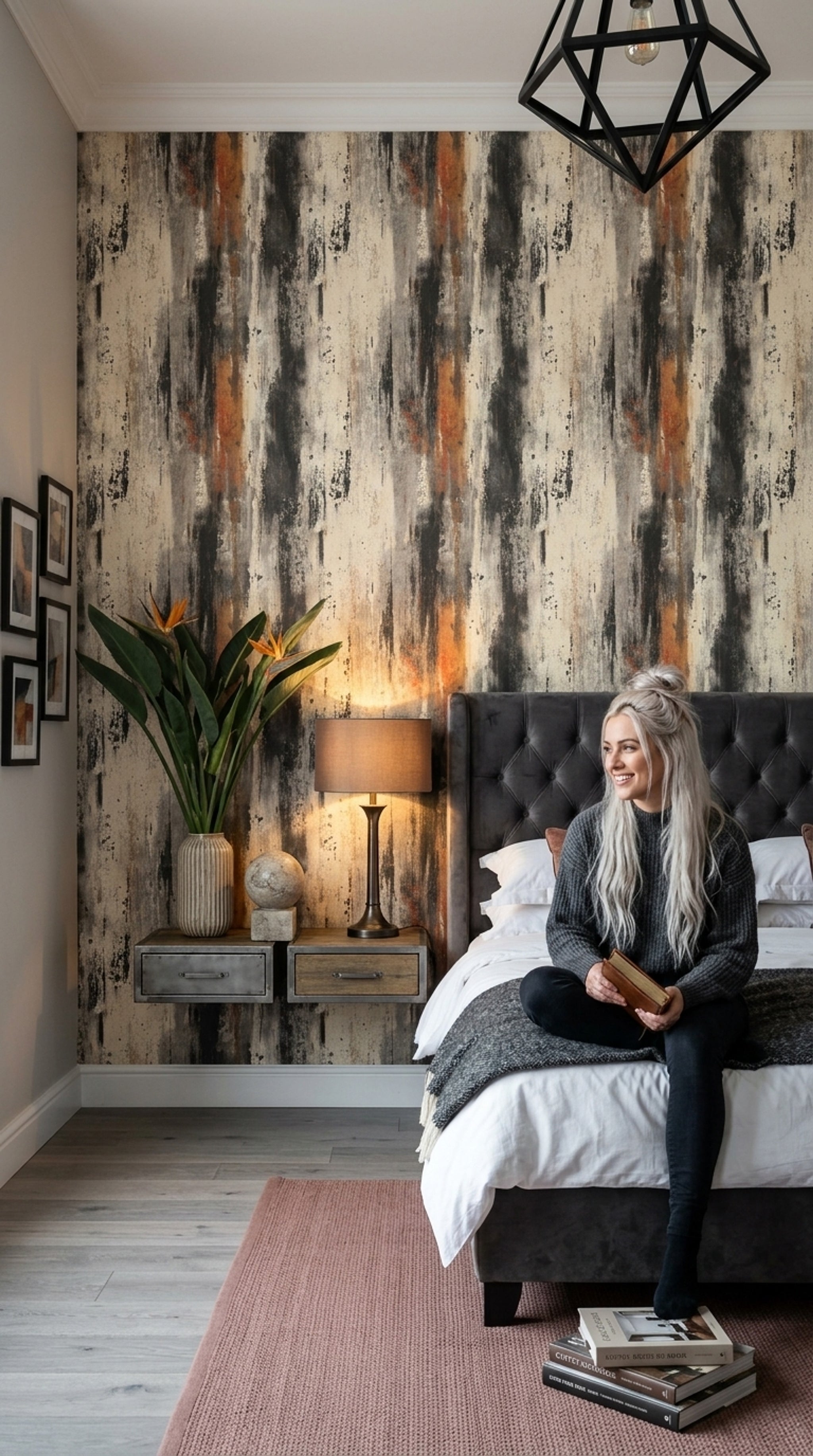 Grunge Texture Wallpaper Industrial Abstract Removable Wall Decor