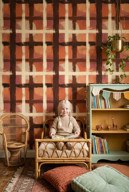Mid-Century Modern Wallpaper Retro Modern Removable Wall Decor