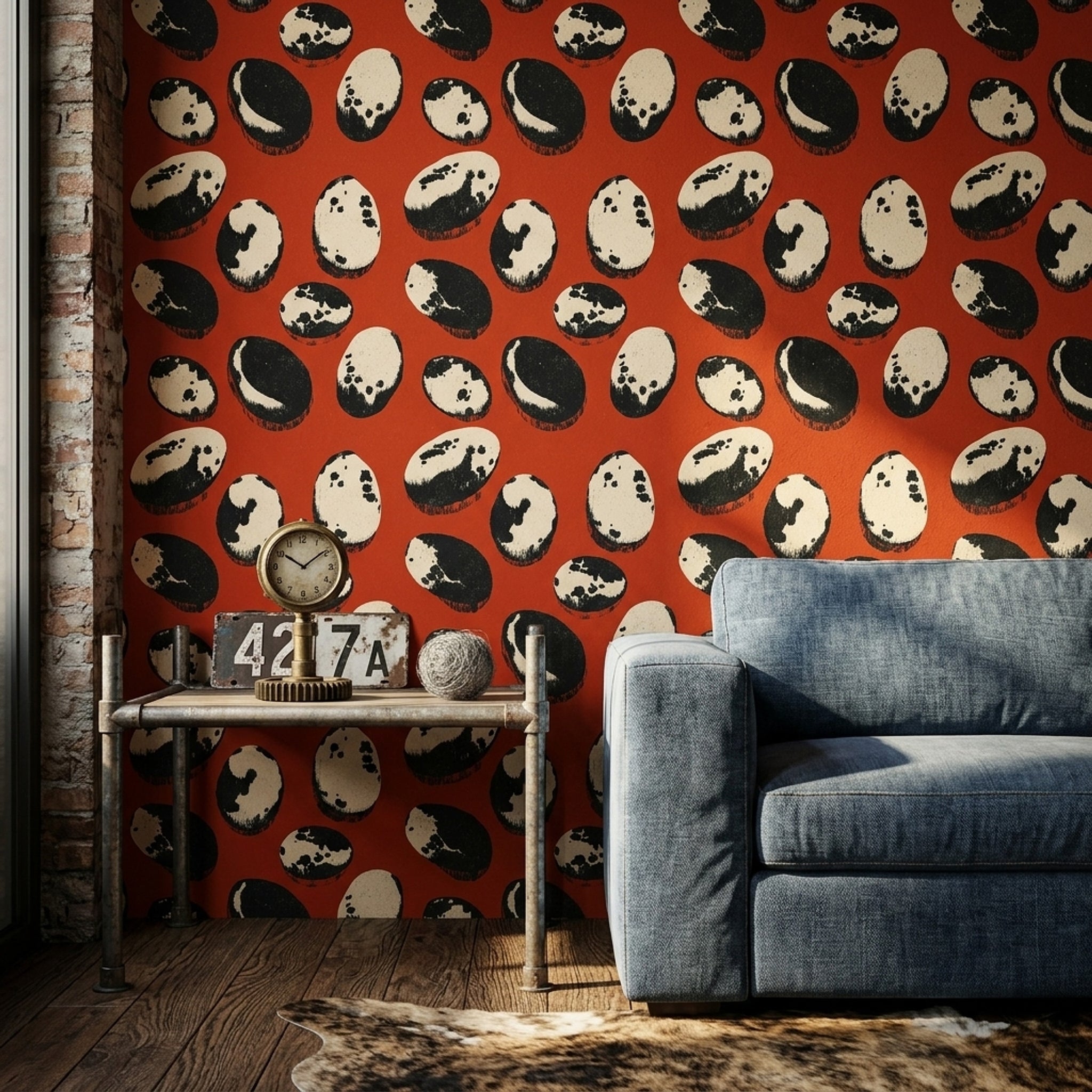 Mid Century Modern Wallpaper Retro Removable Geometric Wall Double Roll