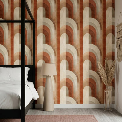 Mid Century Modern Wallpaper Geometric Removable Wall Decor
