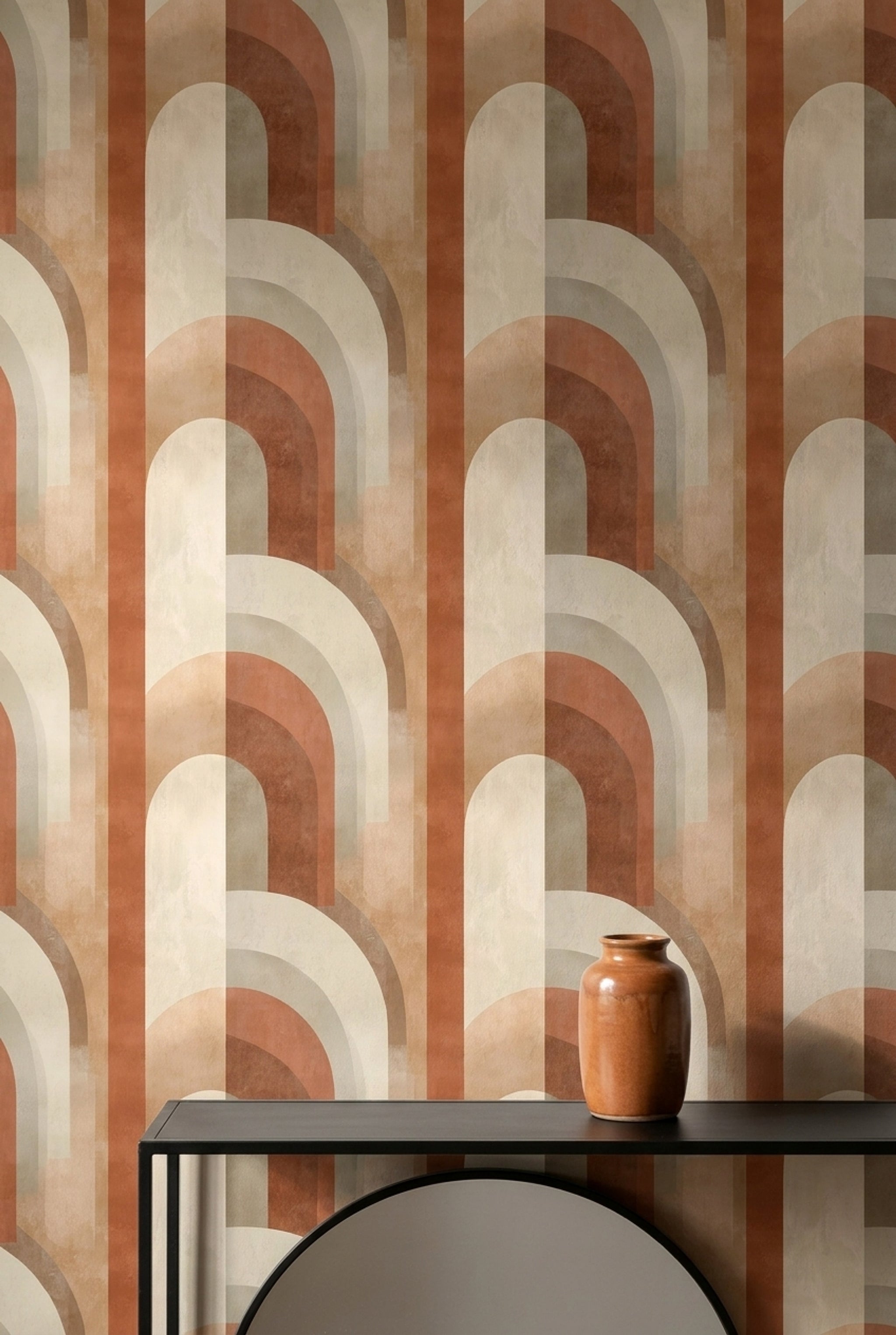 Mid Century Modern Wallpaper Geometric Removable Wall Decor