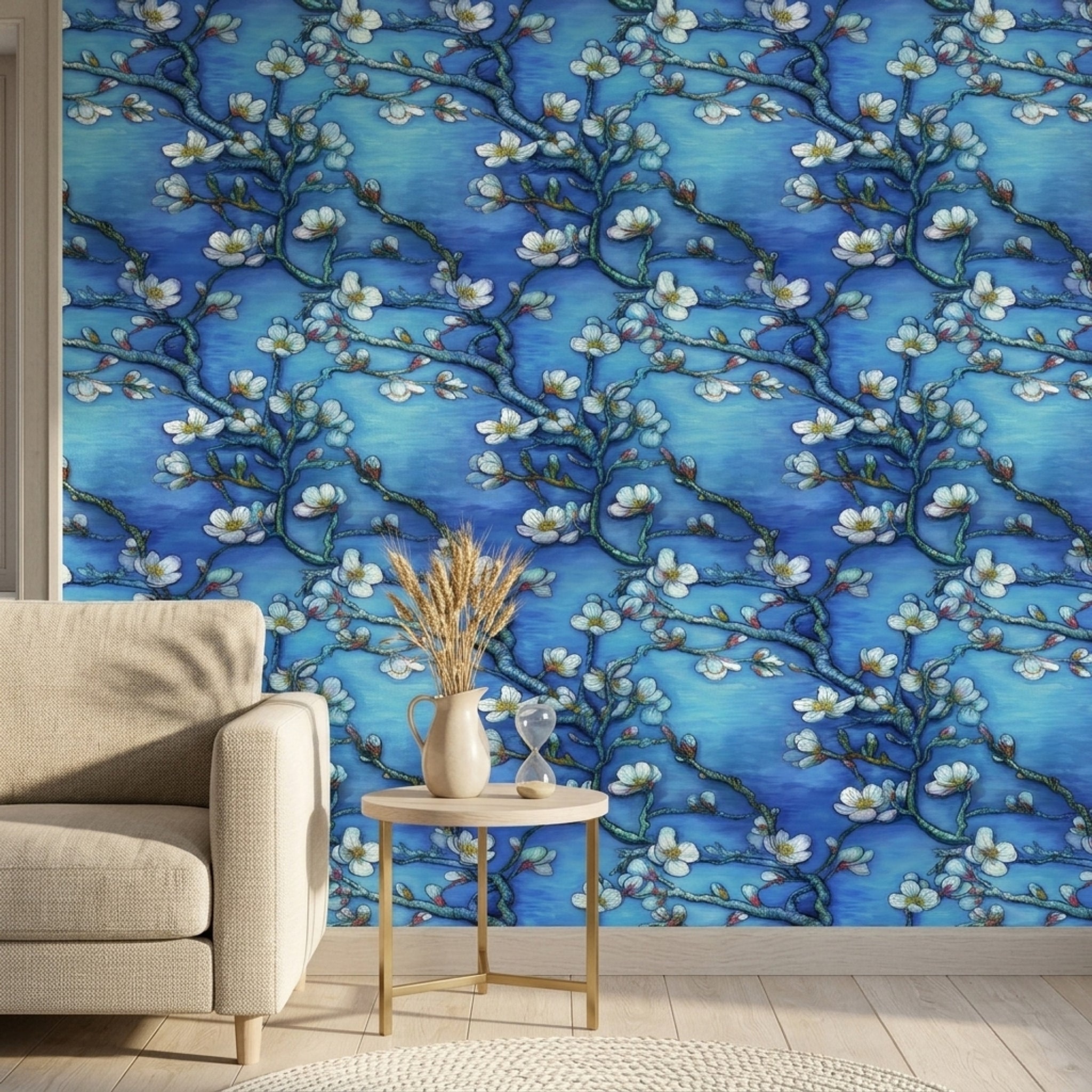 Dark Floral Wallpaper Blossom Botanical Removable Wall Decor