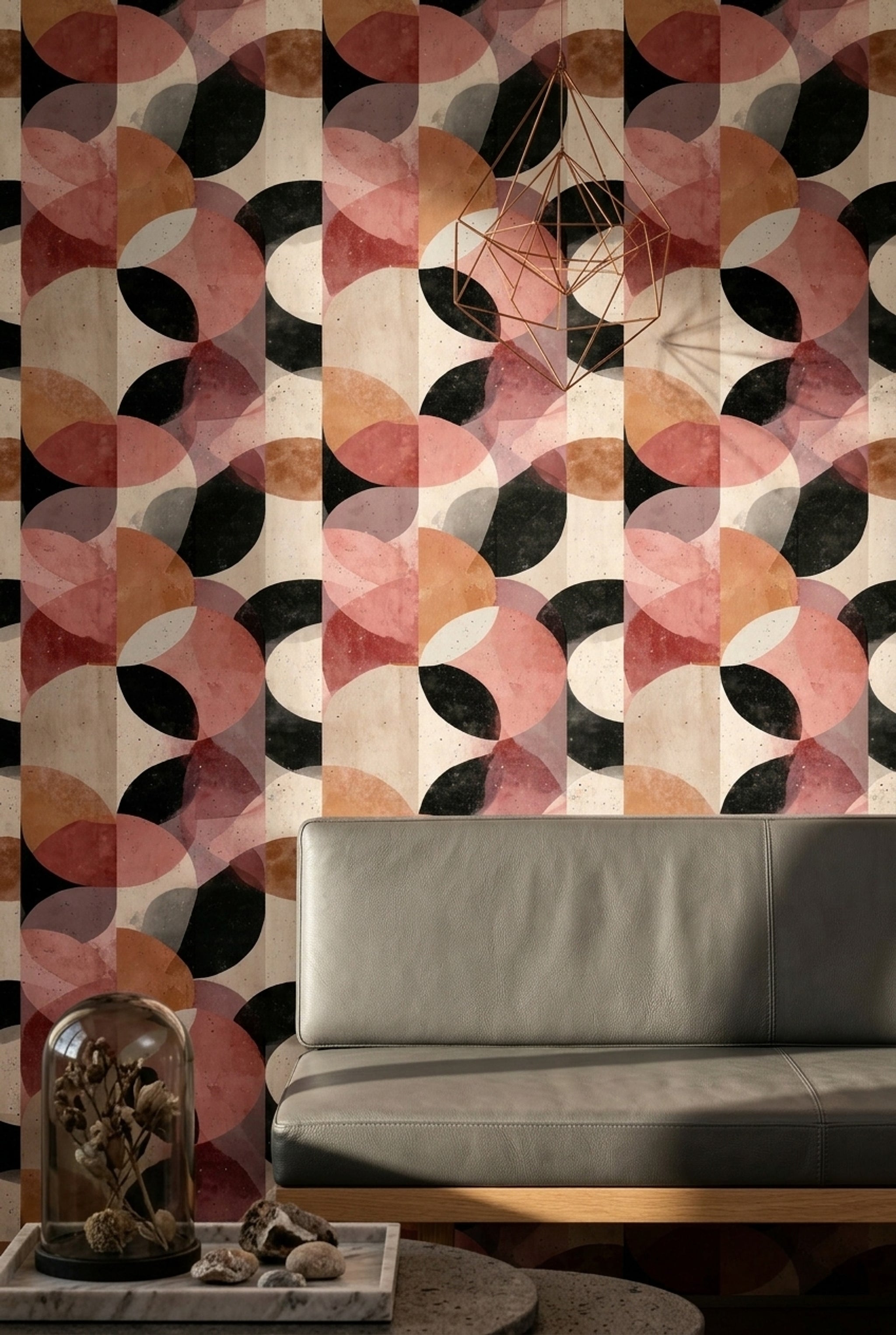 Mid Century Modern Wallpaper Grunge Texture Removable Wall Decor