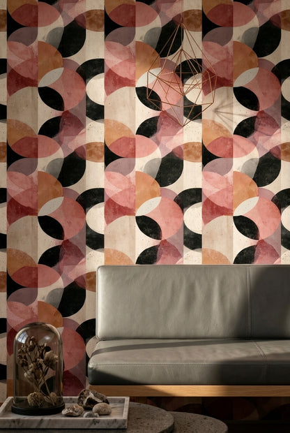 Mid Century Modern Wallpaper Grunge Texture Removable Wall Decor
