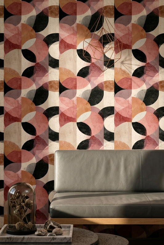 Mid Century Modern Wallpaper Grunge Texture Removable Wall Decor