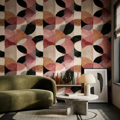 Mid Century Modern Wallpaper Grunge Texture Removable Wall Decor