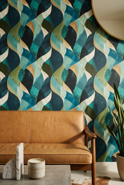 Mid Century Modern Wallpaper Modern Removable Contemporary Wall Double Roll