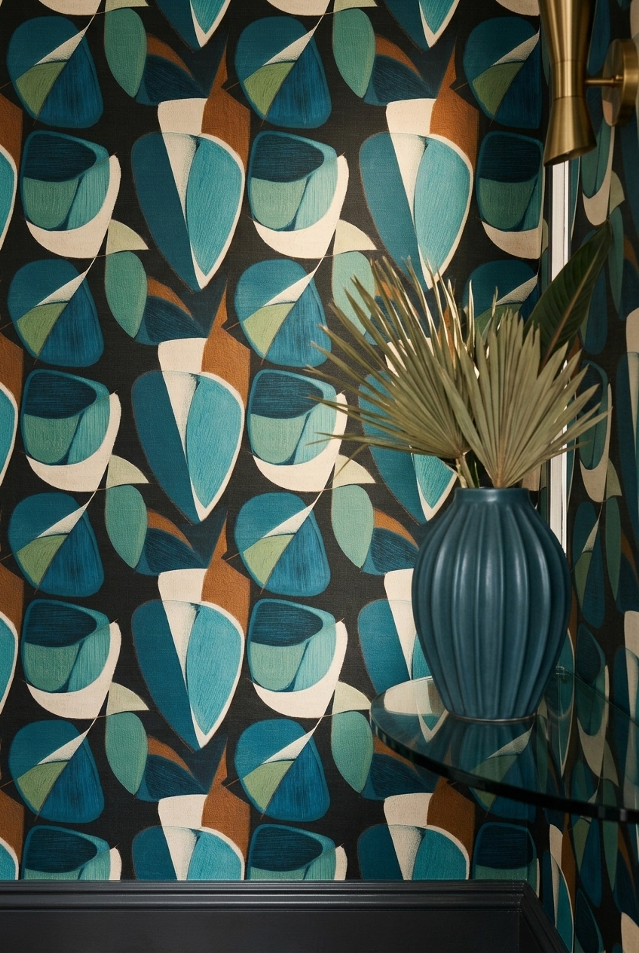 Mid Century Modern Wallpaper Abstract Geometric Removable Wall Decor