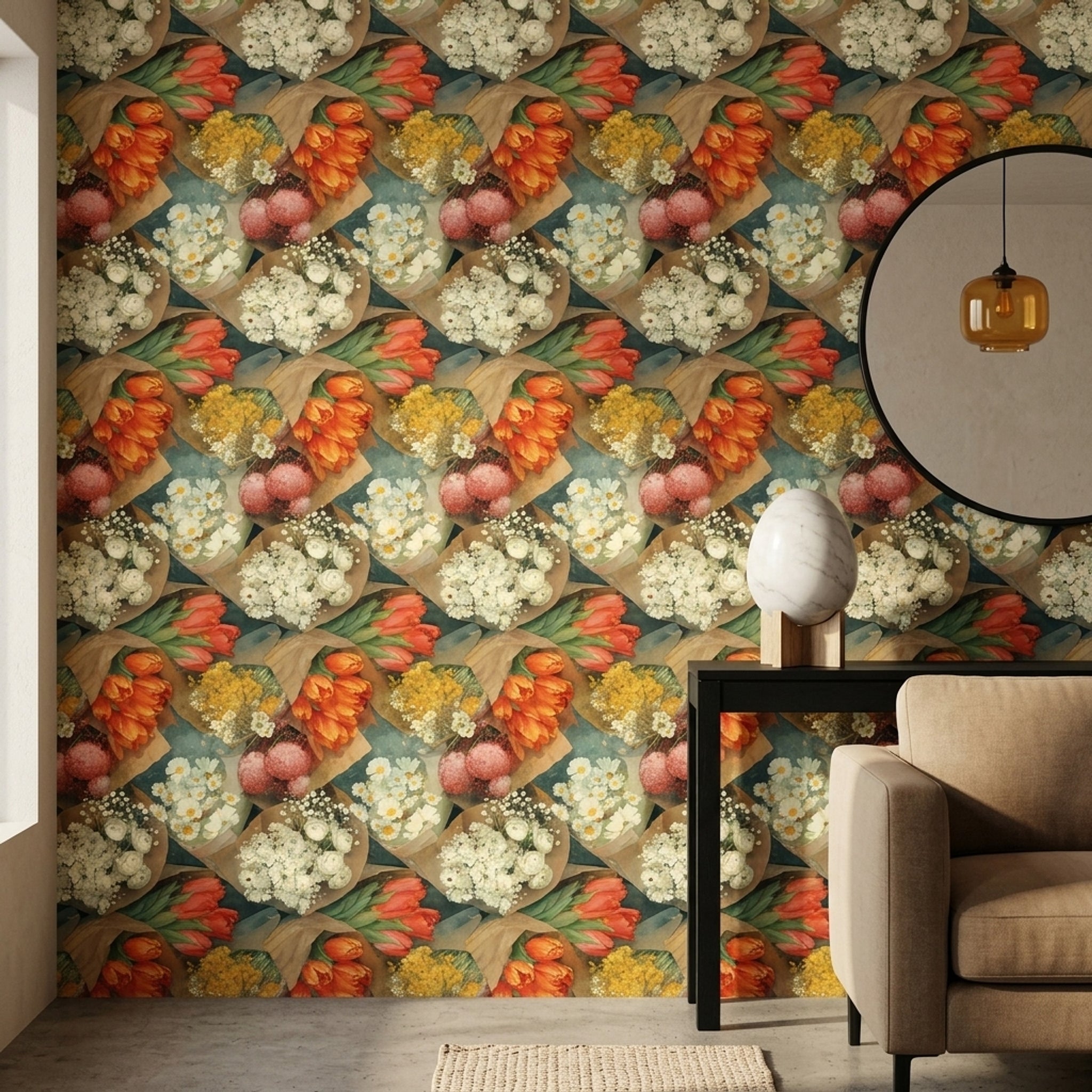 Muted Green Wallpaper Soft Botanical Removable Watercolor Wall Double Roll