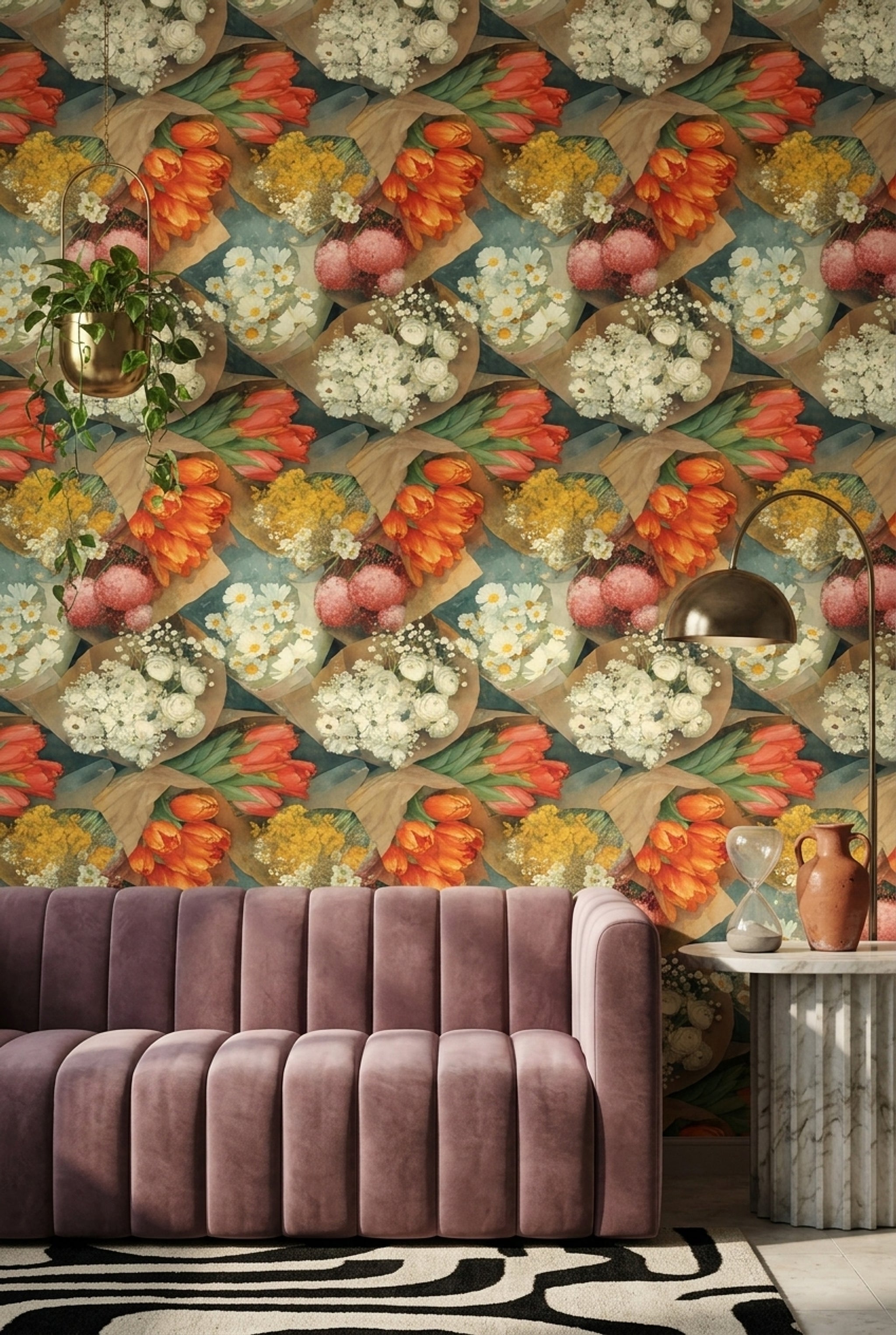 Muted Green Wallpaper Soft Botanical Removable Watercolor Wall Double Roll