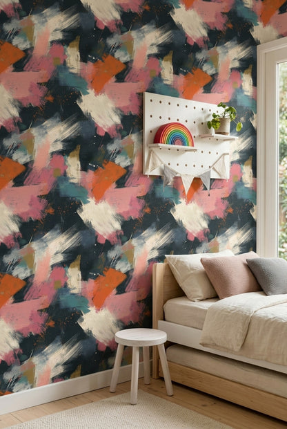Abstract Wallpaper Dark Black Background Decorative Mural
