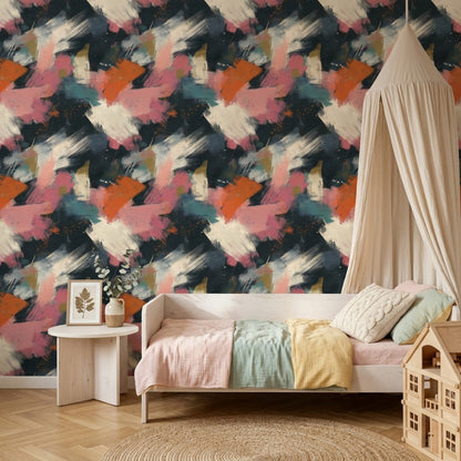 Abstract Wallpaper Dark Black Background Decorative Mural