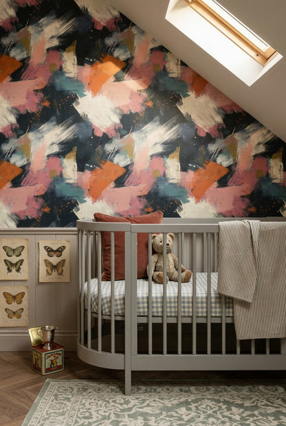 Abstract Wallpaper Dark Black Background Decorative Mural