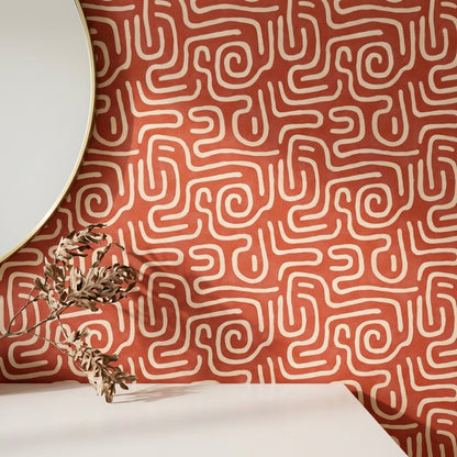 Mid Century Modern Wallpaper Retro Removable Abstract Wall Double Roll