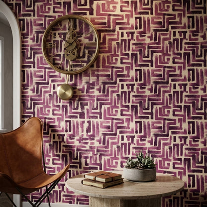 Abstract Pattern Wallpaper Geometric Shapes Modern Decorative Mural