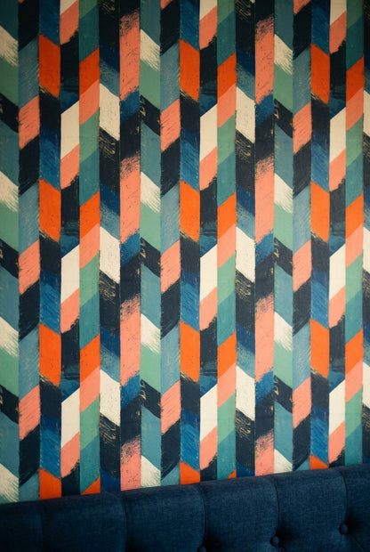 Mid Century Modern Wallpaper Geometric Abstract Removable Wall Decor