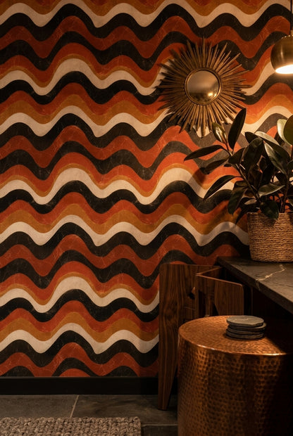 Mid Century Modern Wallpaper Retro Geometric Removable Wall Decor