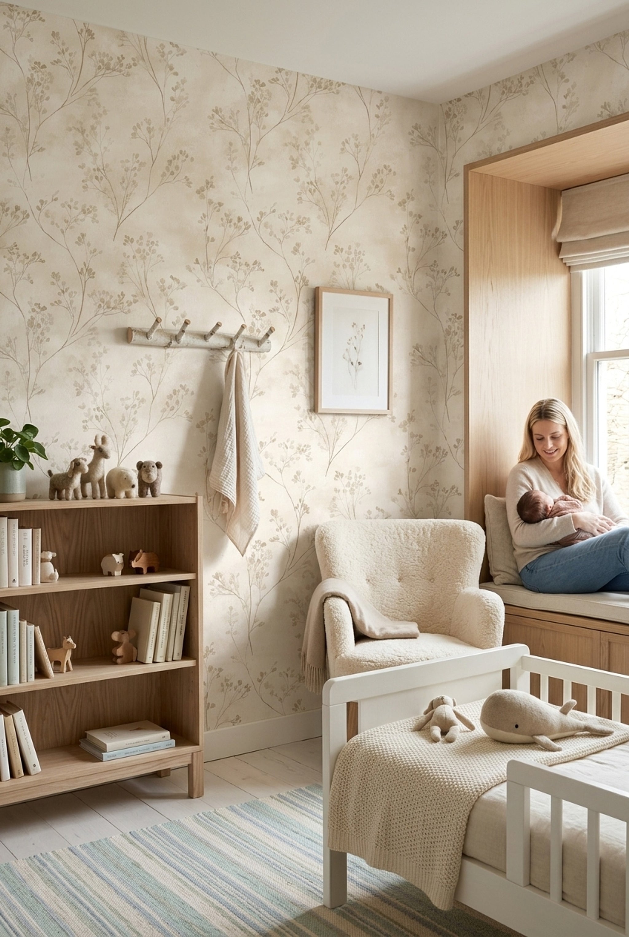 White Background Wallpaper Japandi Japandi Decorative Mural