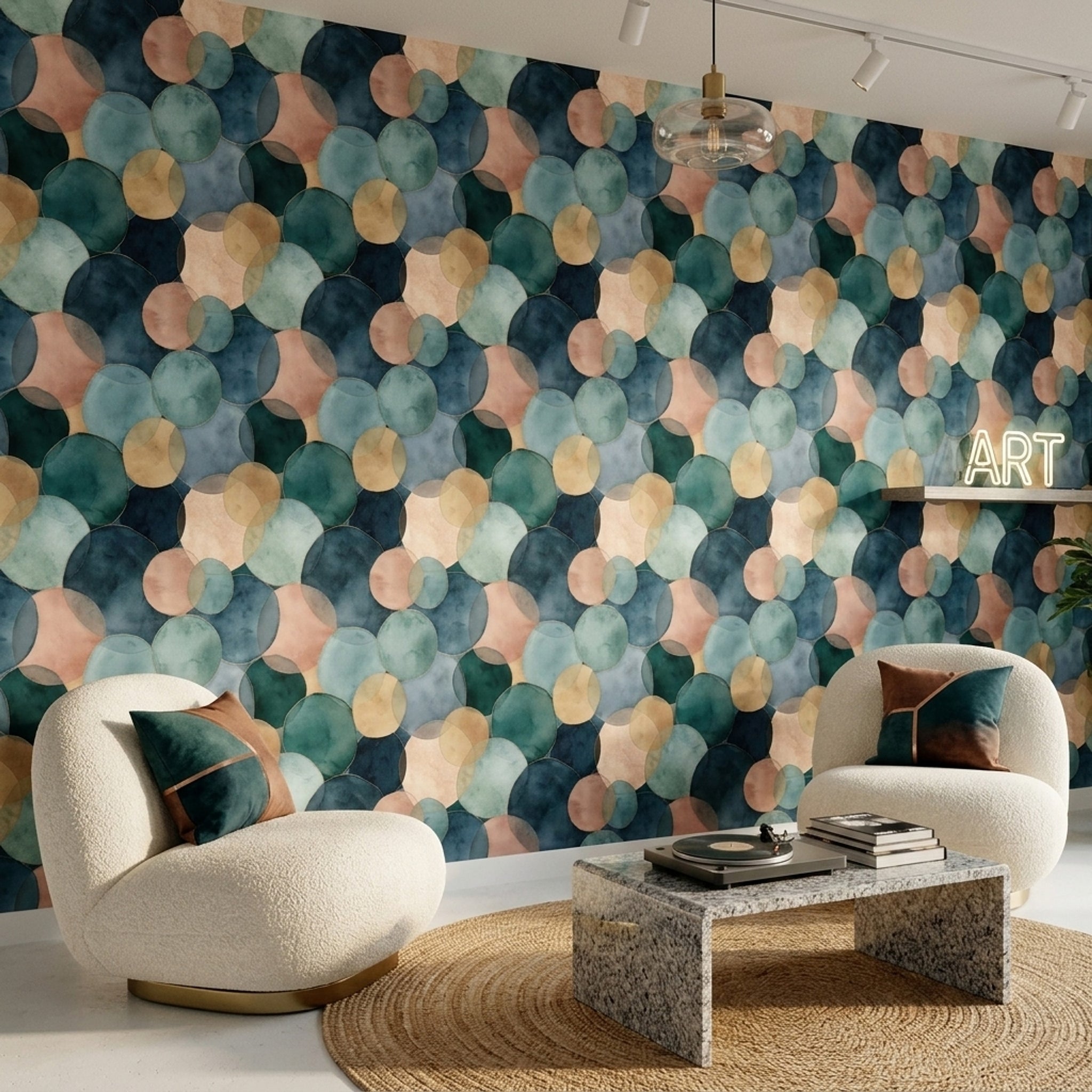 Watercolor Texture Wallpaper Modern Abstract Decorative Mural