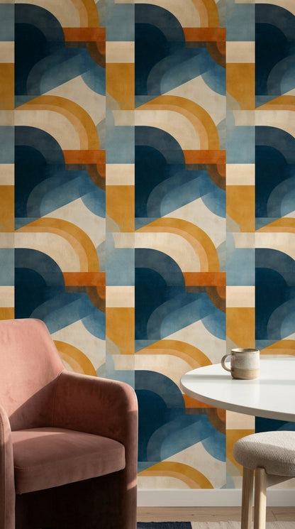 Mid-Century Modern Wallpaper Retro Modern Decorative Mural