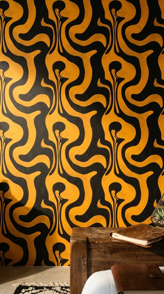 Mid Century Modern Wallpaper Retro Modern Removable Wall Decor