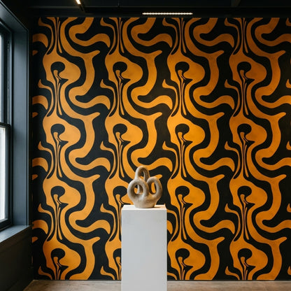 Mid Century Modern Wallpaper Retro Modern Removable Wall Decor