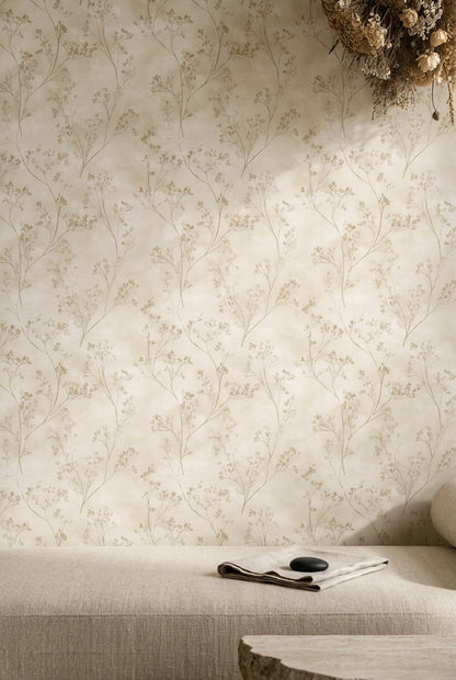 White Background Wallpaper Japandi Japandi Decorative Mural