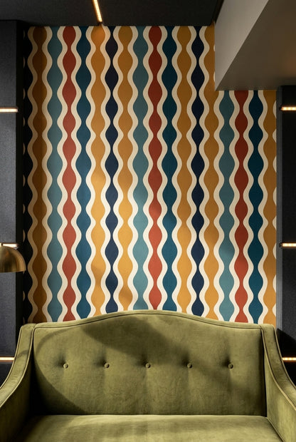 Mid Century Modern Wallpaper Retro Removable Geometric Wall Double Roll