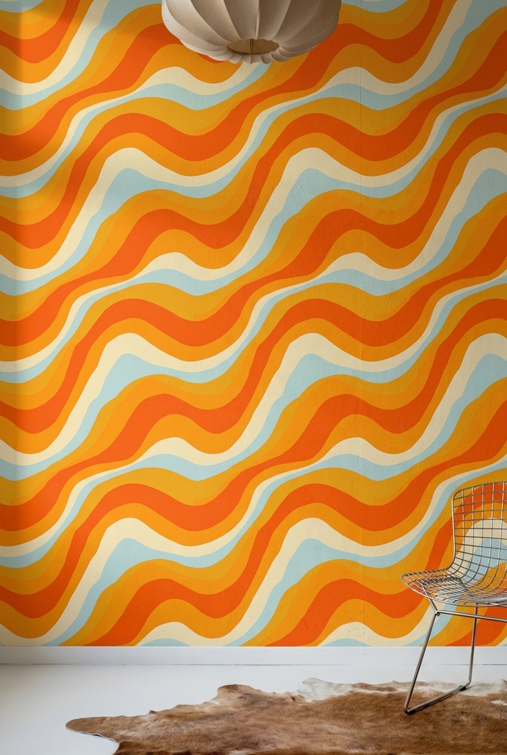Mid Century Modern Wallpaper Retro Removable Abstract Wall Double Roll