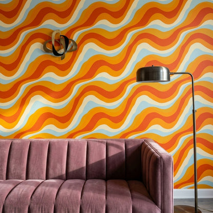 Mid Century Modern Wallpaper Retro Removable Abstract Wall Double Roll