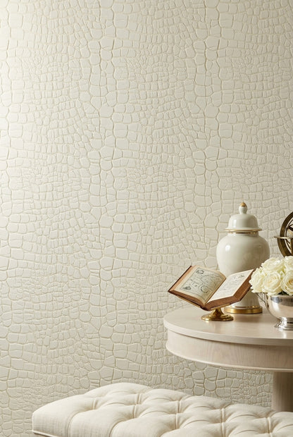 Crocodile Texture Wallpaper Reptile Skin Embossed Leather Decorative Mural