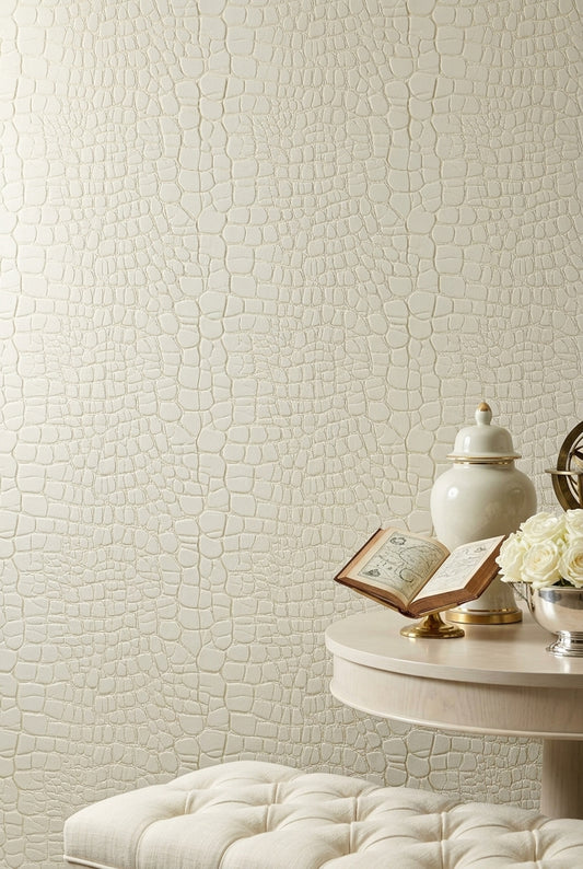 Crocodile Texture Wallpaper Reptile Skin Embossed Leather Decorative Mural