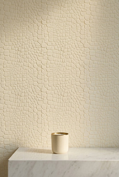 Crocodile Texture Wallpaper Reptile Skin Embossed Leather Decorative Mural