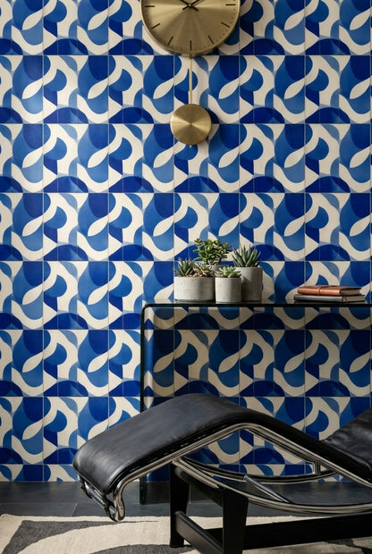Mid Century Modern Wallpaper Retro Geometric Removable Wall Decor