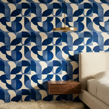 Mid Century Modern Wallpaper Geometric Minimalist Decorative Mural