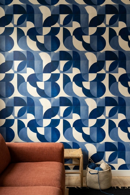 Mid Century Modern Wallpaper Geometric Minimalist Decorative Mural