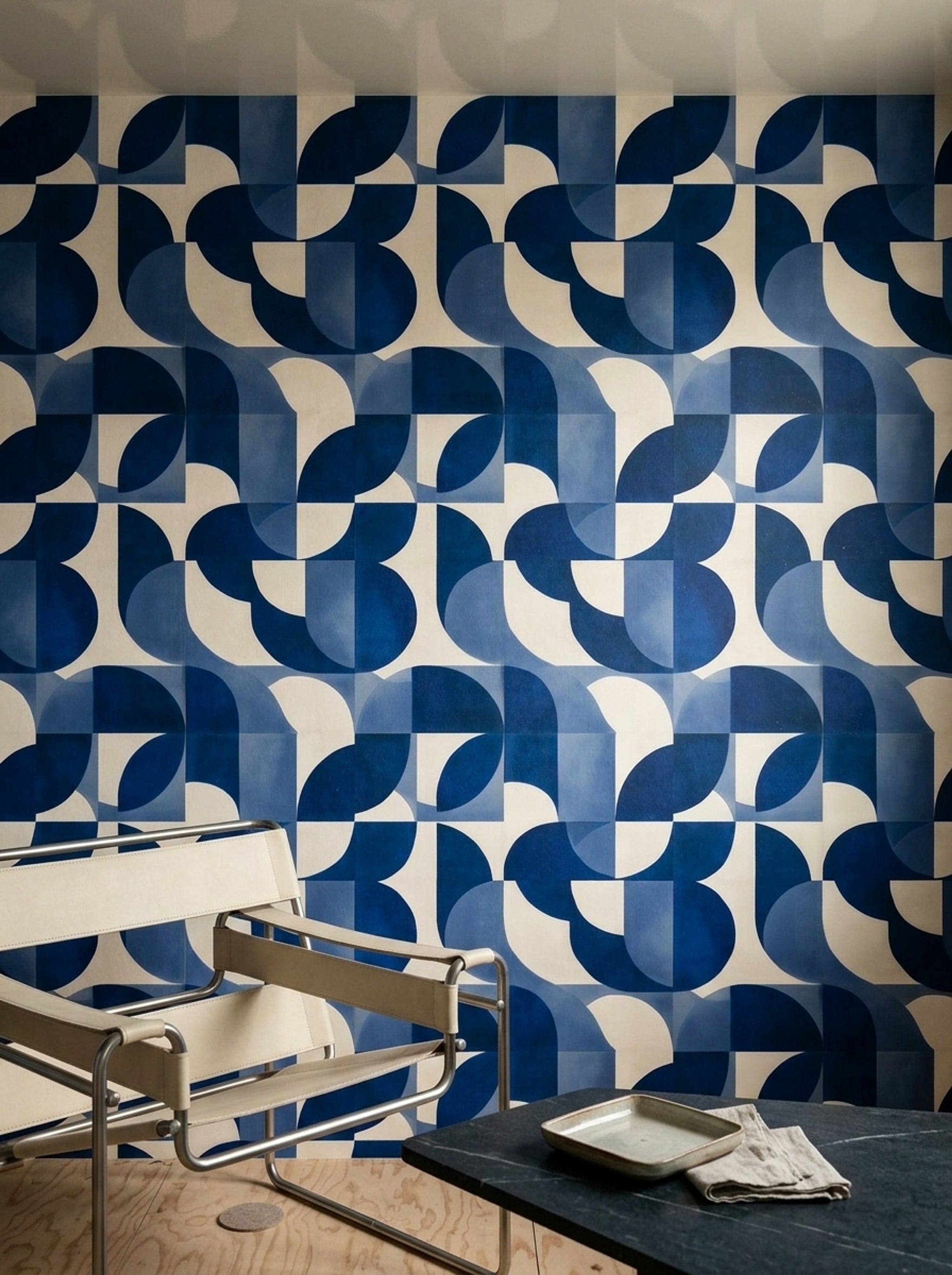Mid Century Modern Wallpaper Geometric Minimalist Decorative Mural