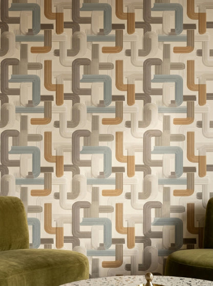 Mid-Century Modern Wallpaper Retro Removable Modern Wall Double Roll