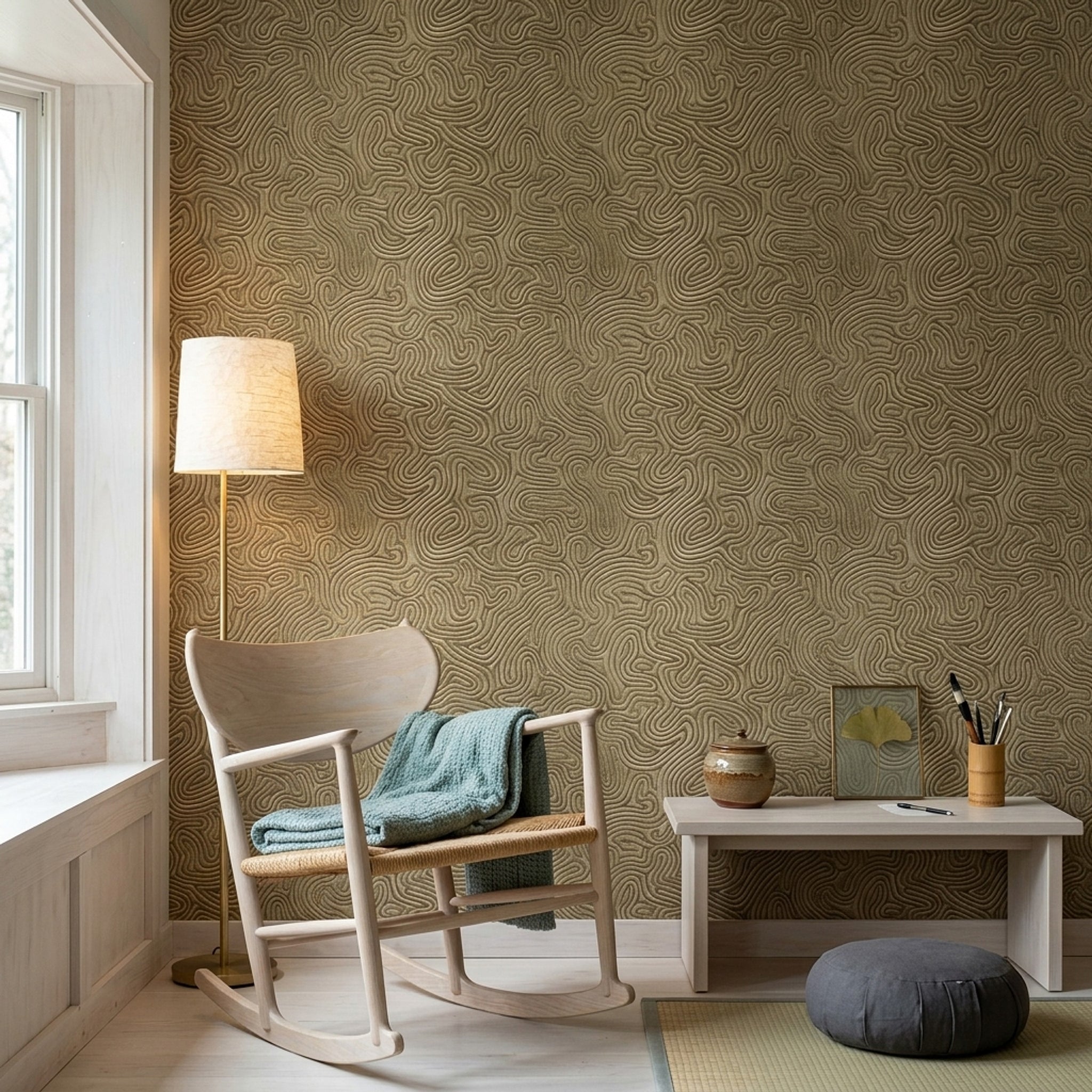 Topographic Map Wallpaper Contour Lines Terrain Removable Wall Decor