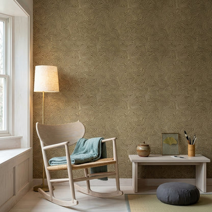 Topographic Map Wallpaper Contour Lines Terrain Removable Wall Decor