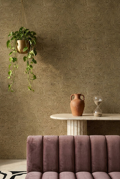 Topographic Map Wallpaper Contour Lines Terrain Removable Wall Decor
